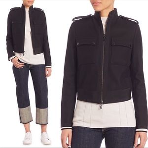 Rag & Bone March Military Virgin Wool Crop Jacket